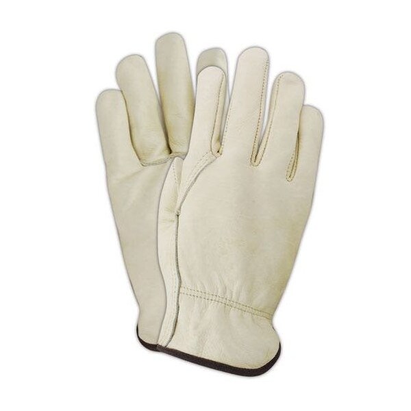 Magid Leather Drivers Gloves, Slip On Cuff, Wing Thumb Thumb, Tan, M 12 PK B6571DE-M - main